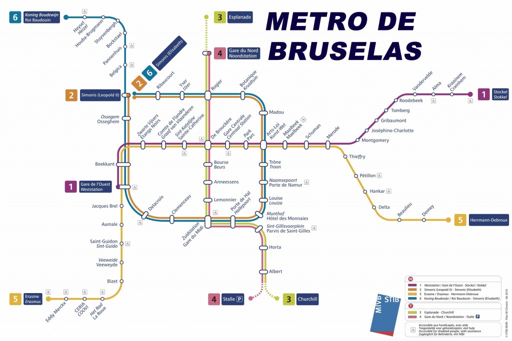 plano del metro de Bruselas en PDF para imprimir